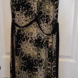 Elegant Black and Gold Halter Sheath Maxi Dress